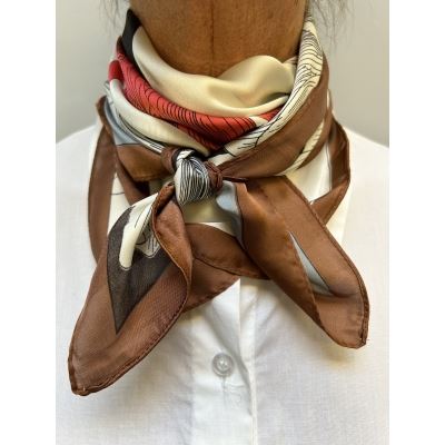 THREE M TØRKLÆDE, SCARVES To24i100, BROWN